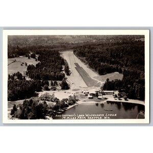 Vintage Photo Postcard Of New Gaffneys Lake Wilderness Lodge Aerial View #1570
